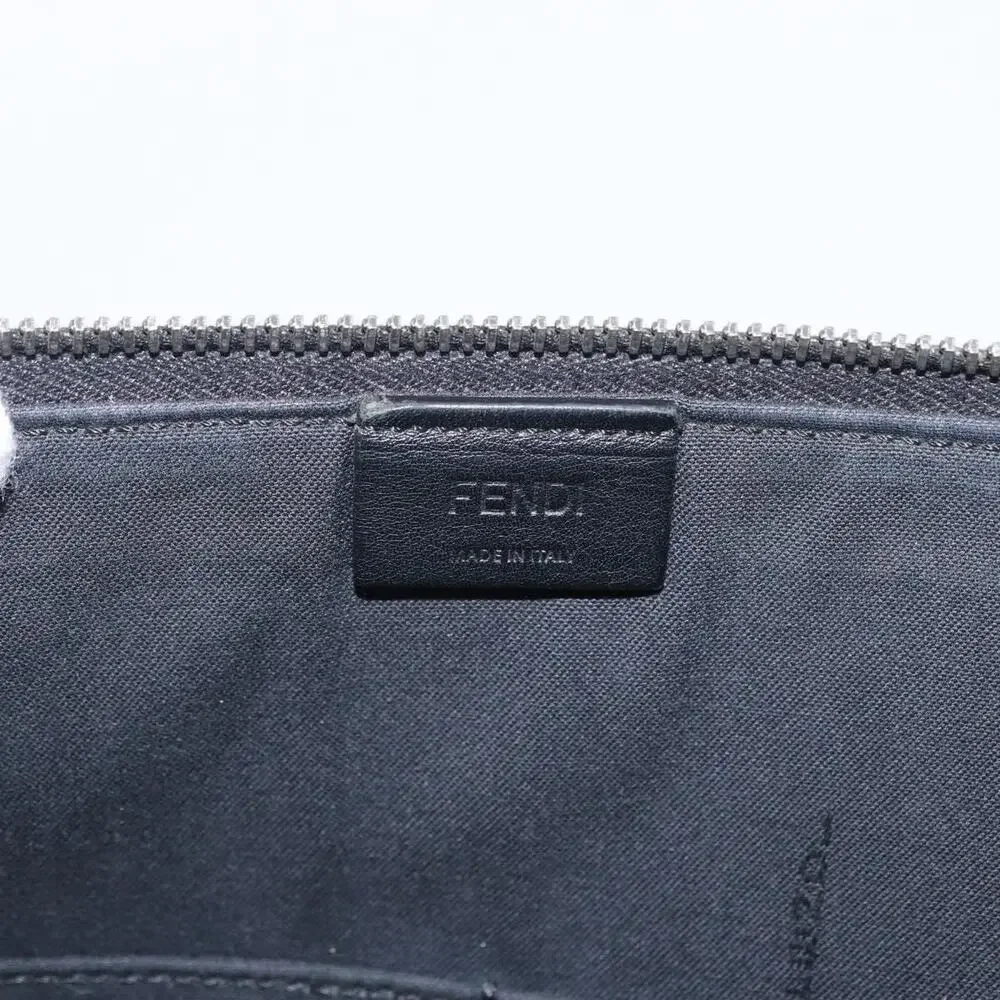 Fendi Leather Karlito Clutch Bag Black